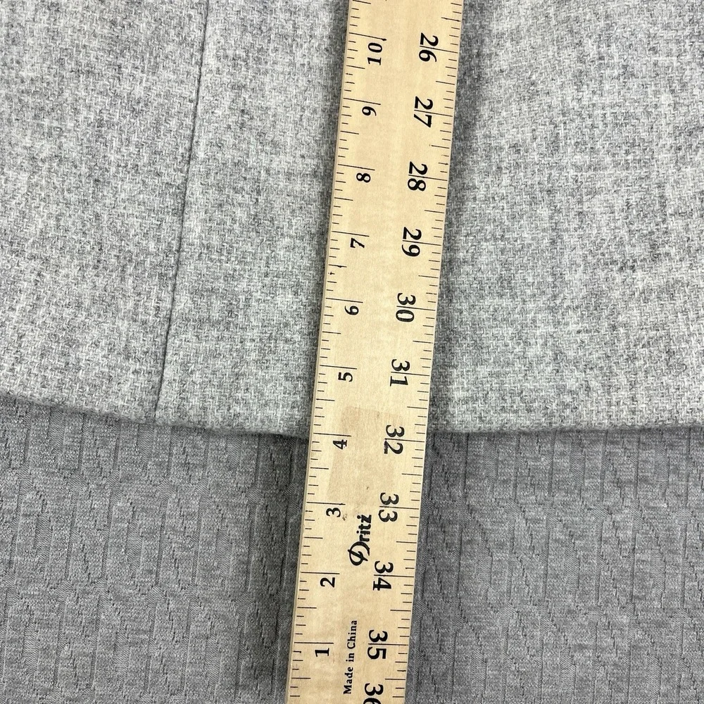 J. Crew Nello Gori Italian Stadium Cloth‎ Pea Coat 00P Gray Wool Stand Collar - Picture 5 of 9
